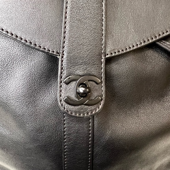 💯💎Authentic💎 CHANEL CC Turnlock Lambskin Leather Backpack - Picture 10 of 14